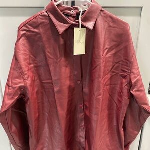 Mulla oversized jacket with belt strap purse